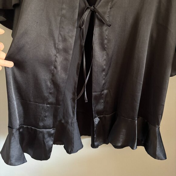 Black Satin Victoria's Secret Robe - Picture 6 of 8
